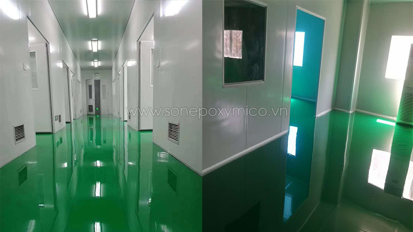 Sơn nền epoxy phòng sạch : văn phòng, trường học, nhà ở...