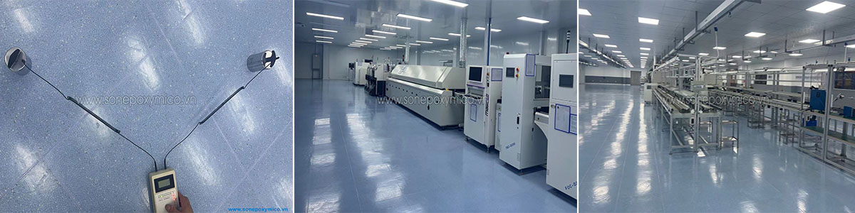 Sàn vinyl chống tĩnh điện cho xưởng máy xưởng thiết bị điện tử