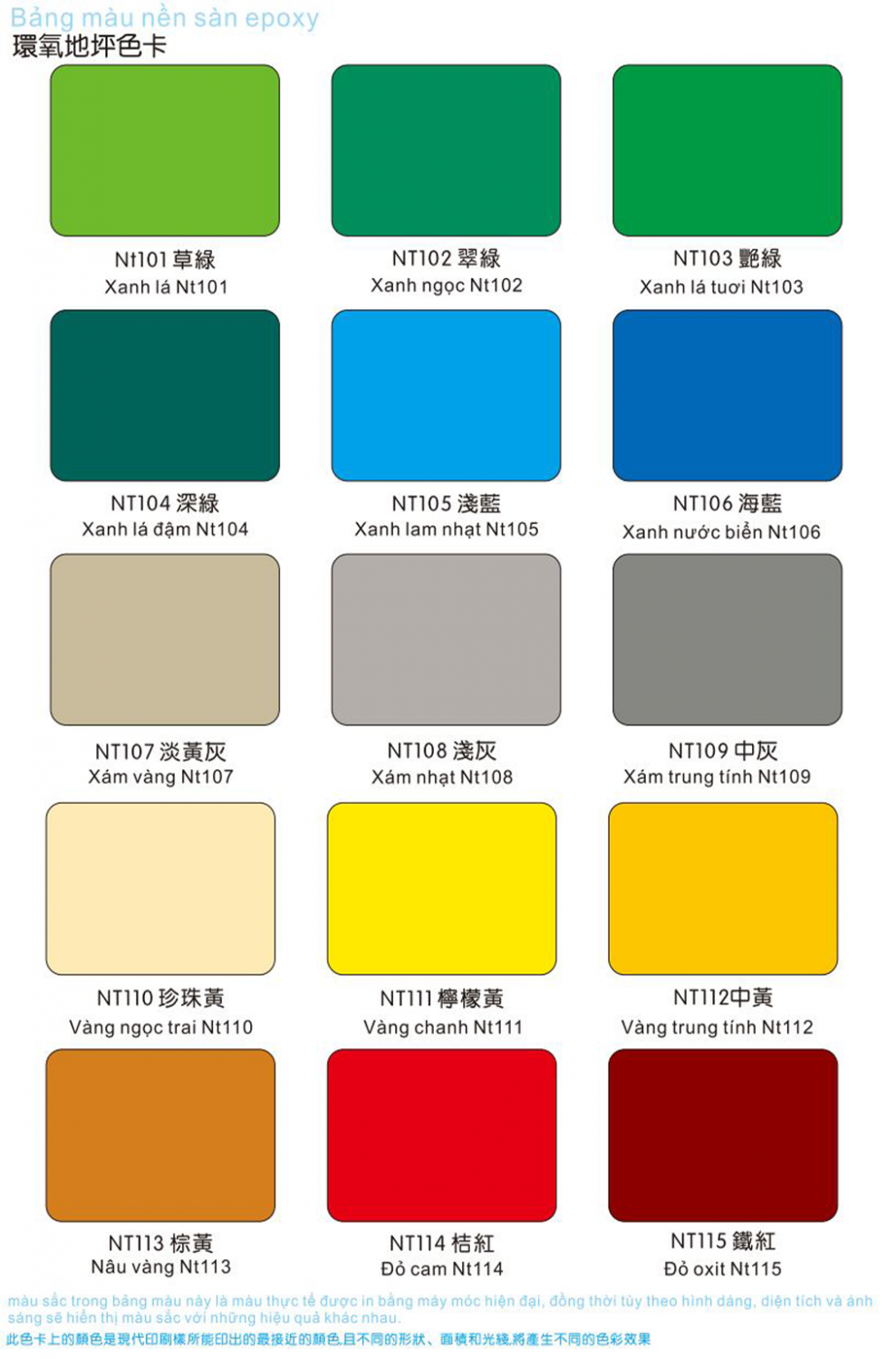 bang mau Sơn epoxy mico sonepoxymico vn